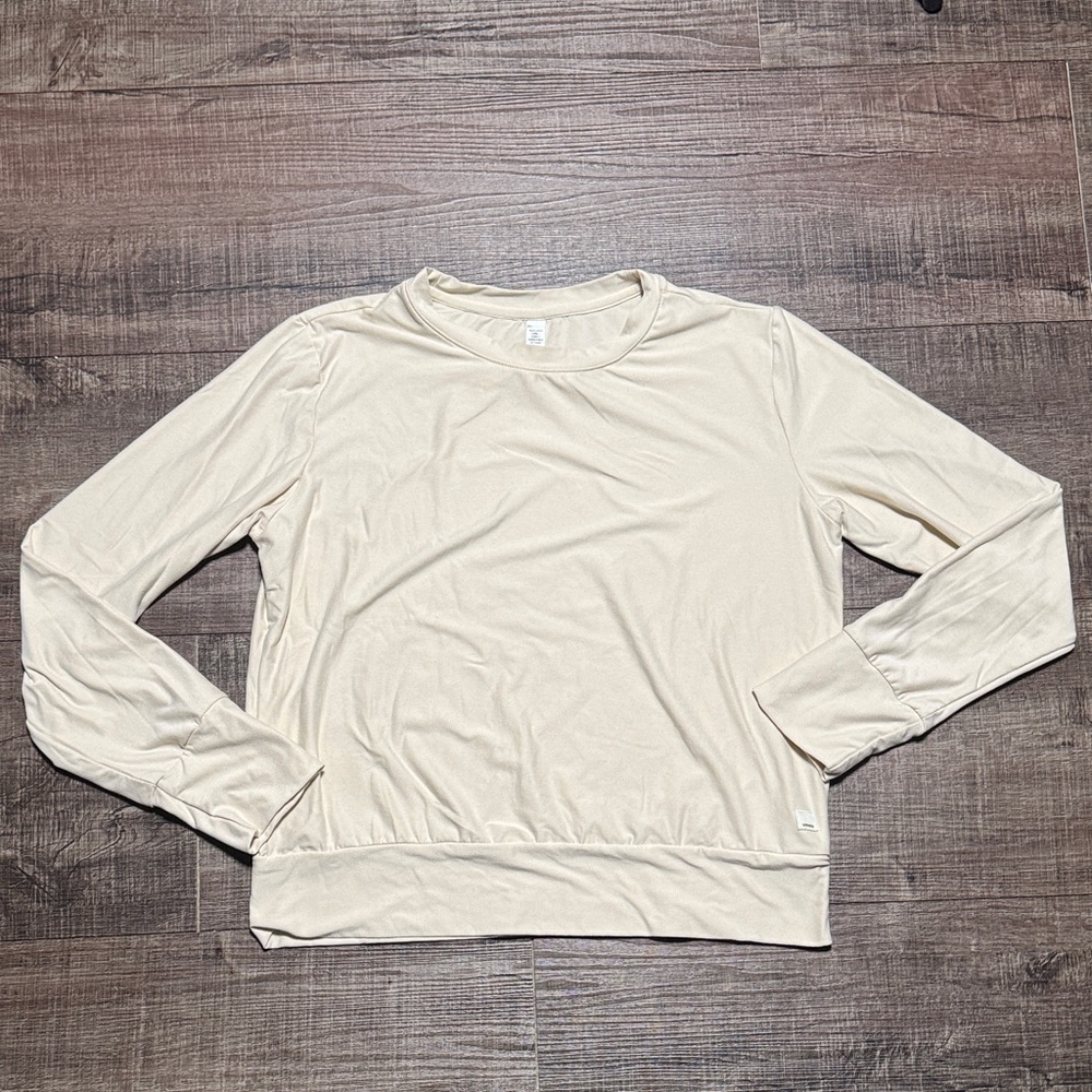 Elegant Beige Long Sleeve Women's Top